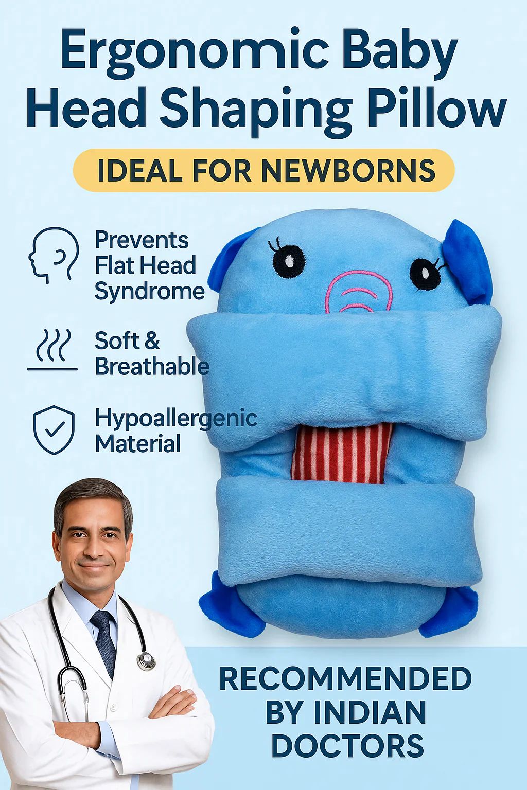 PillowTuck™– Baby Head Shape Protection